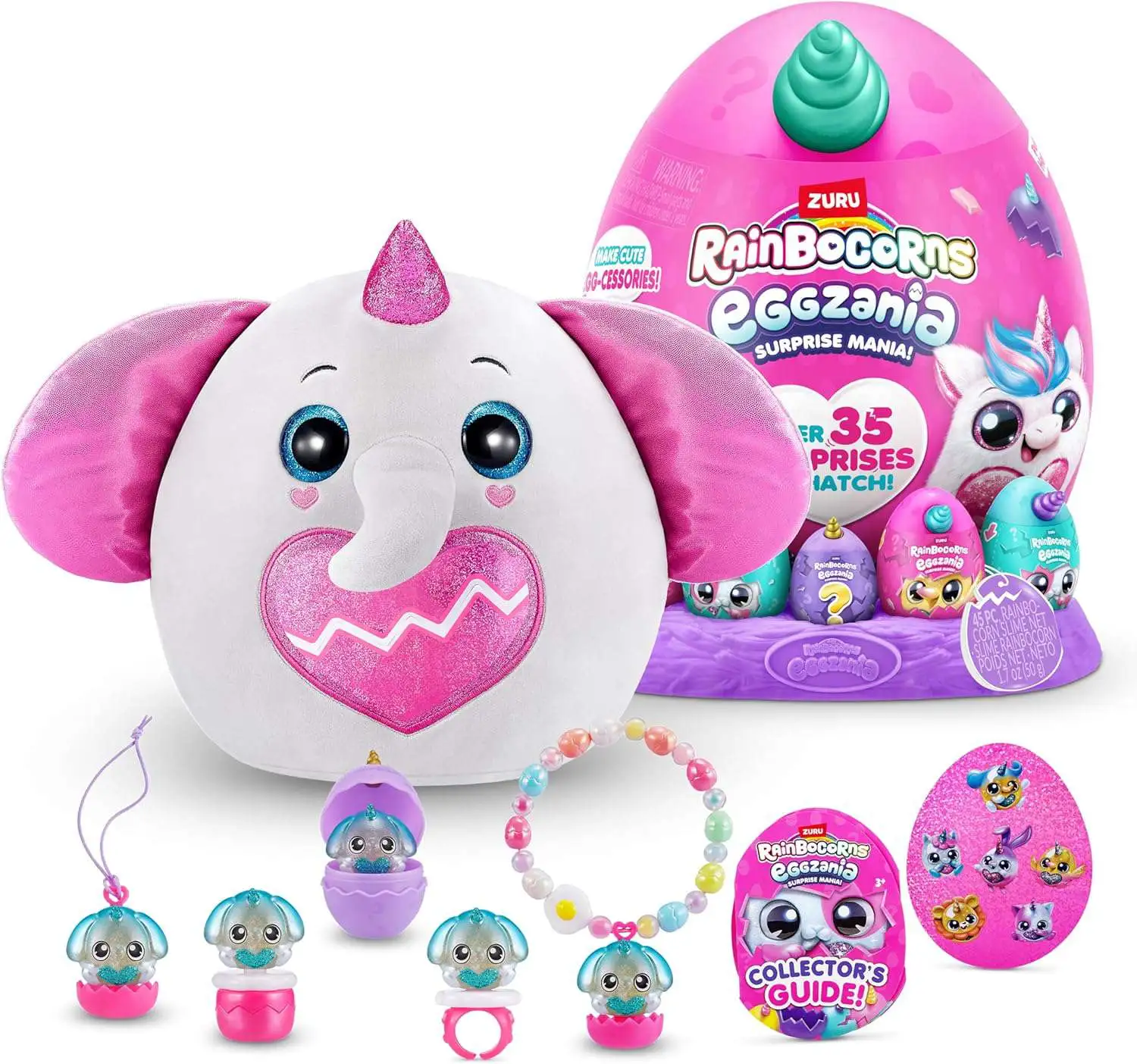 Rainbocorns Eggzania SURPRISE Mania! Elephant Mystery Egg Plush [Over 20 surprises!]