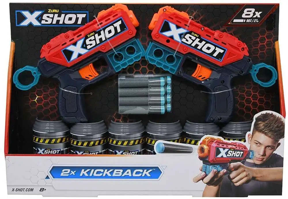 X-Shot Kickback Blaster 2-Pack