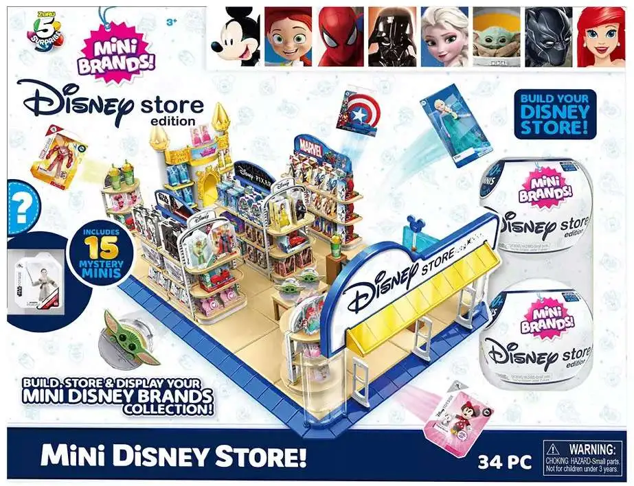 5 Surprise Mini Brands Disney Store Edition Series 1 Mini Disney Store  Exclusive Playset 34 Pieces, Includes 2 Mystery Packs, Damaged Package Zuru  Toys - ToyWiz