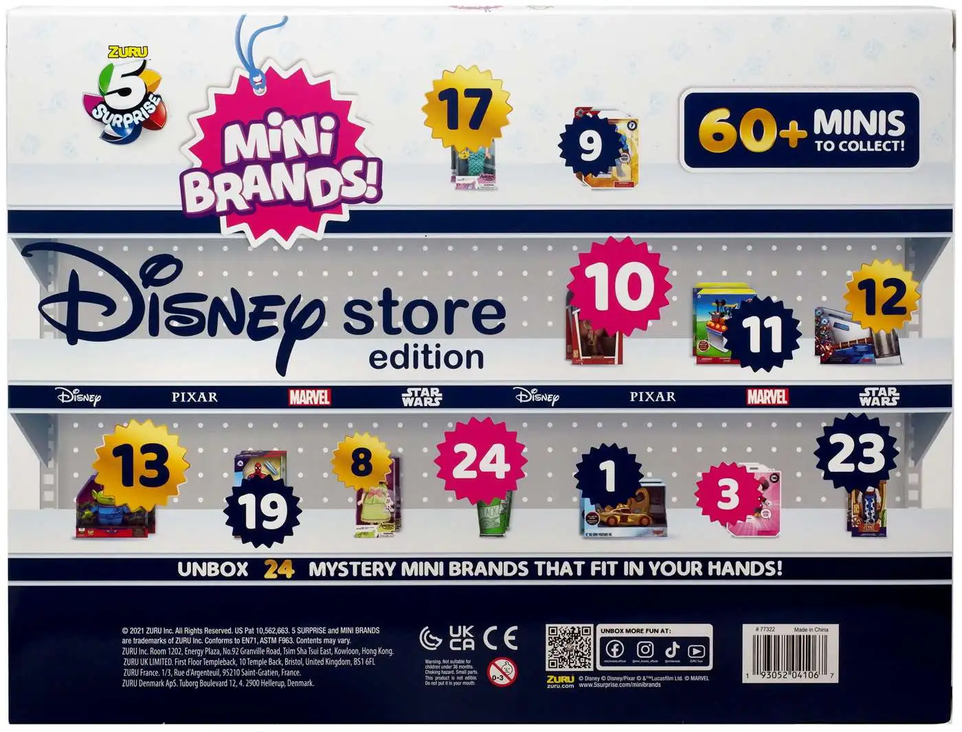 5 Surprise Mini Brands Disney Store Edition Series 1 Advent Calendar 24  Minis 3 Exclusives Zuru Toys - ToyWiz