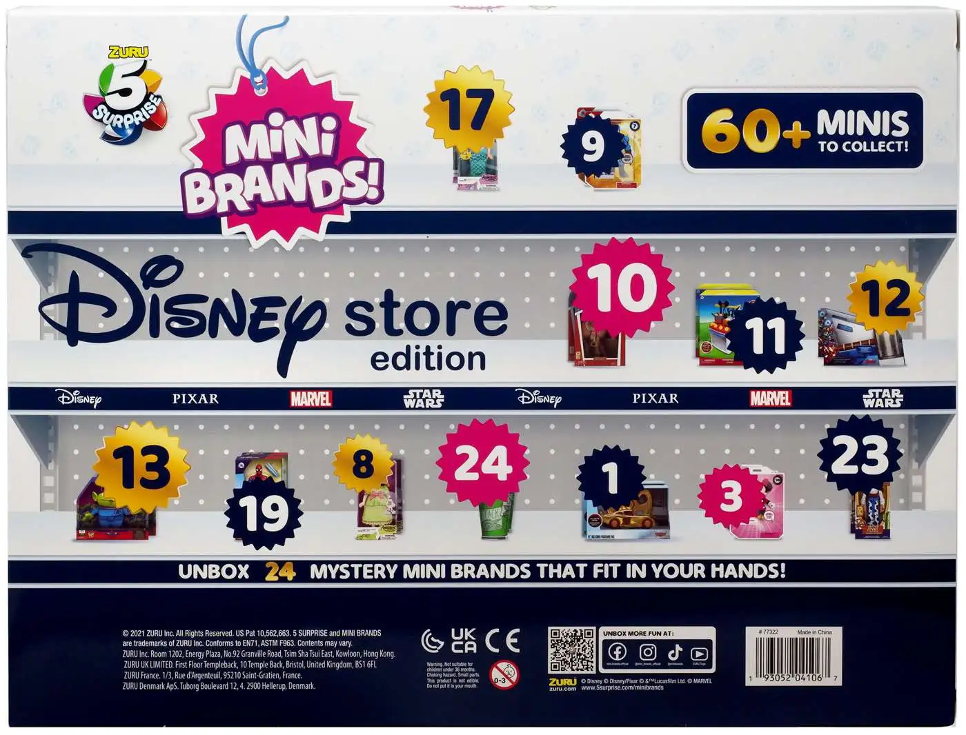 5 Surprise Mini Brands Disney Store Edition Series 1 Advent Calendar 24  Minis 3 Exclusive Zuru Toys - ToyWiz