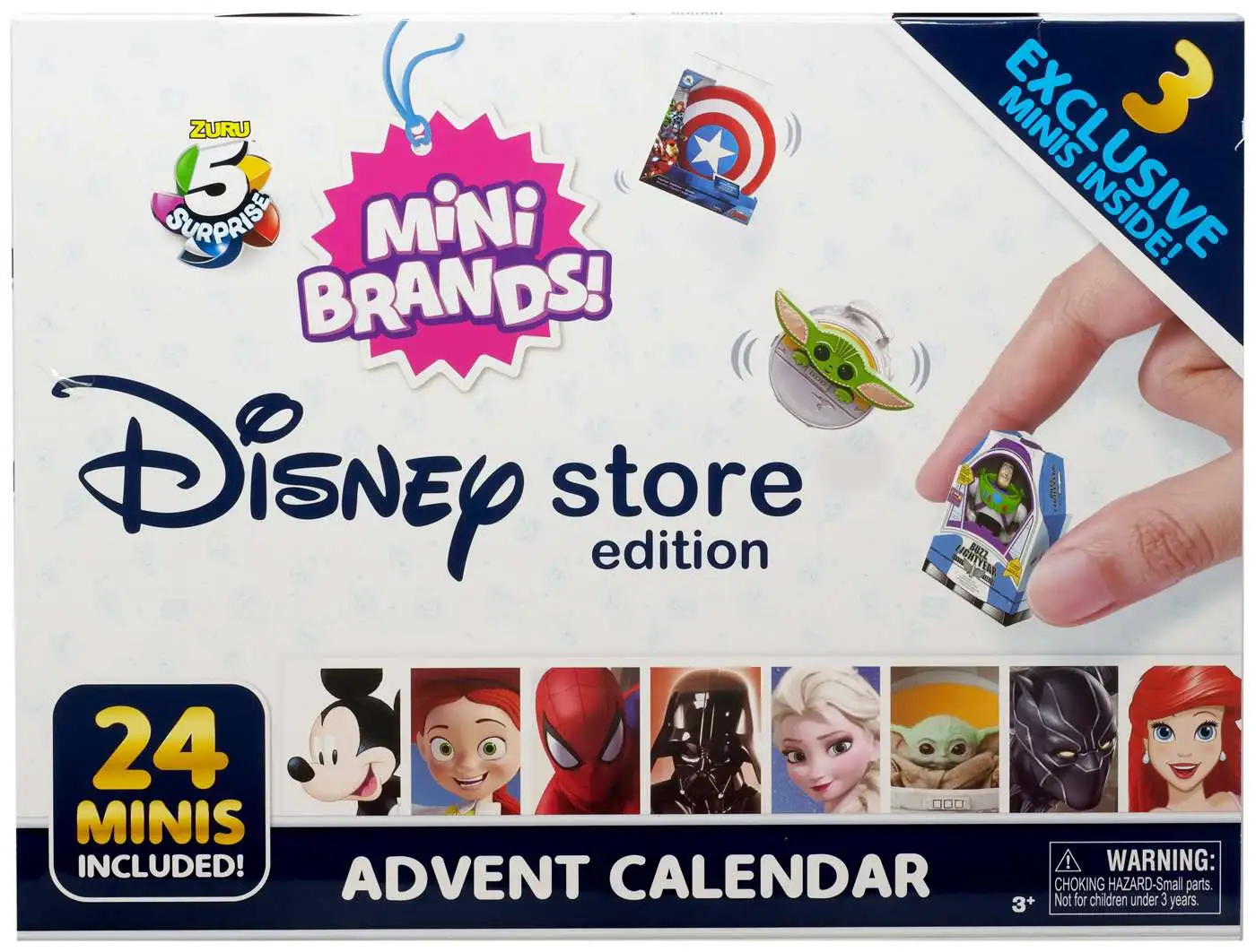 5 Surprise Mini Brands Disney Store Edition Series 1 Advent Calendar 24  Minis 3 Exclusive Zuru Toys - ToyWiz