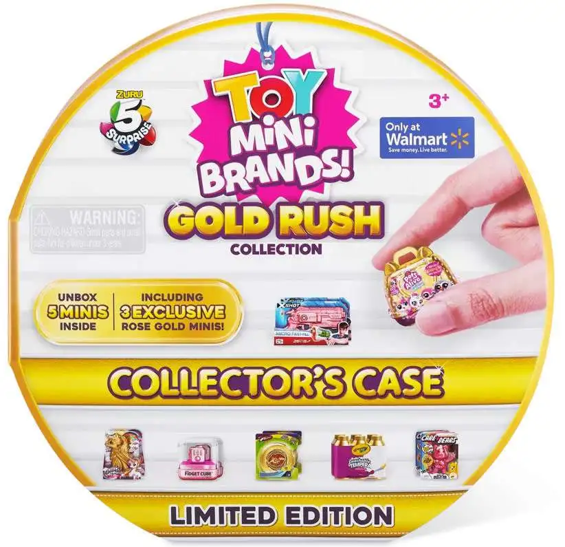 5 Surprise TOY Mini Brands Limited Edition Gold Rush Collection Exclusive  Collector Case Includes 5 Minis Zuru Toys - ToyWiz