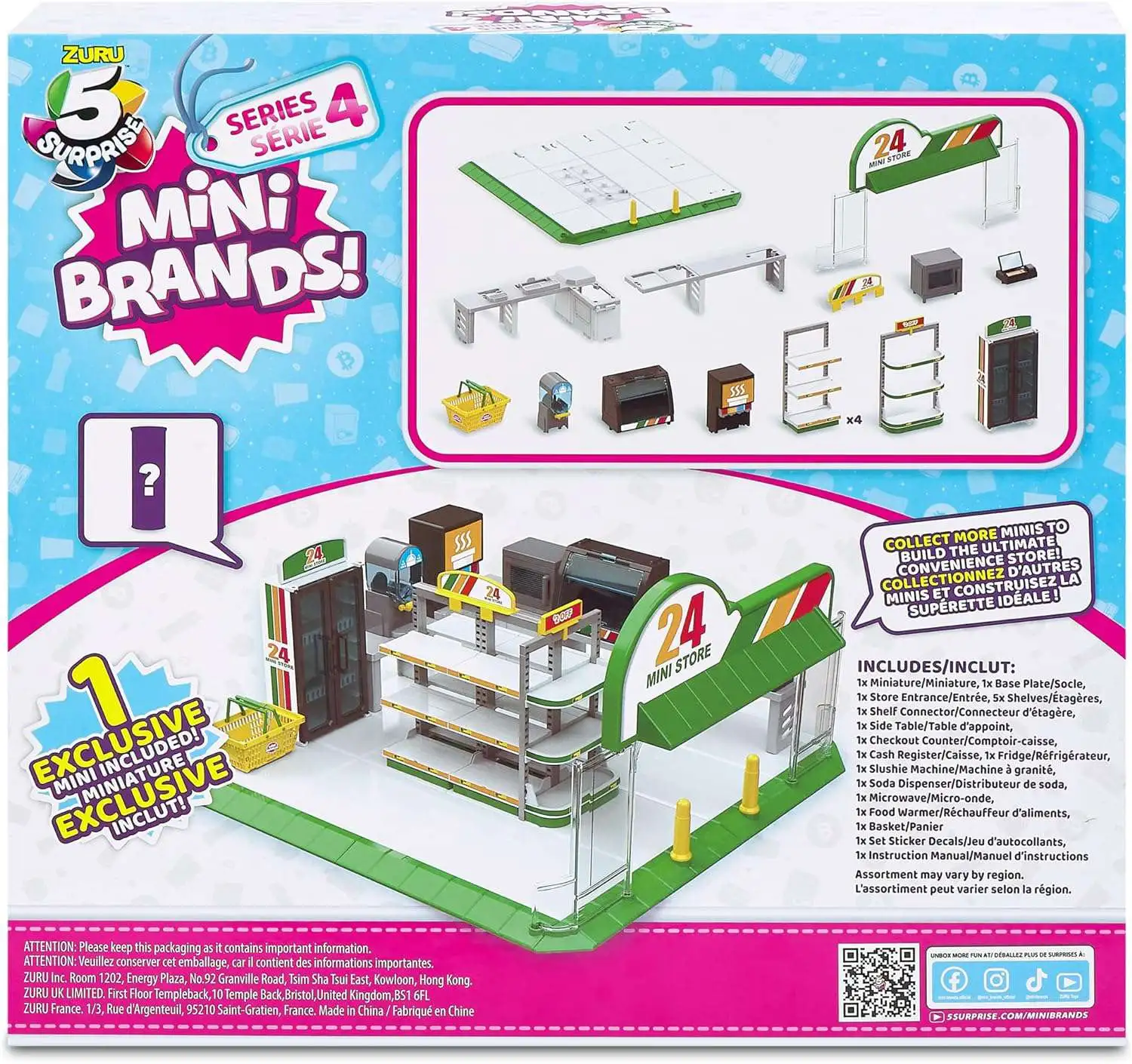 5 Surprise Mini Brands Mini Convenience Store Playset with 1 Exclusive Mini  ZURU 193052031013