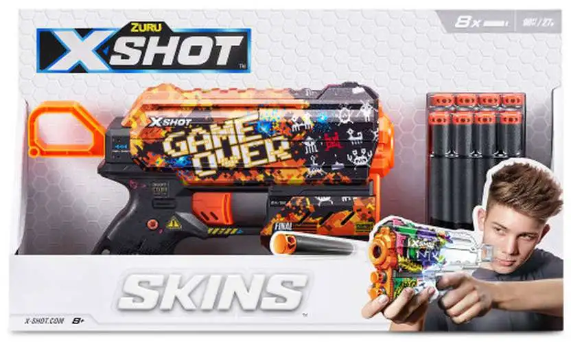 X-Shot Skins Flux Game Over Blaster [8 Darts]