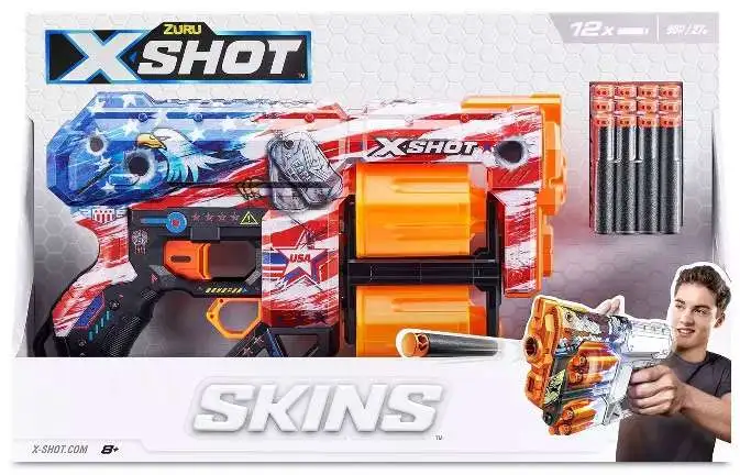 X-Shot Skins Lock Blaster (16 Darts) by ZURU for Ages 8 & Up