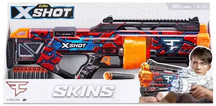 Blaster X-SHOT HAWK EYE GOLDEN avec 16 fléchettes