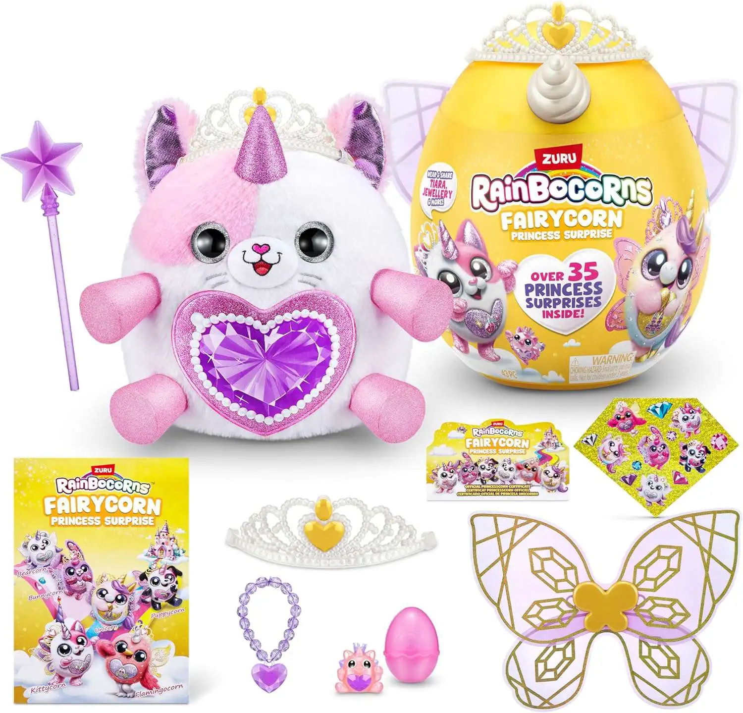 Rainbocorns Fairycorn Series 6 Princess Surprise KITTY Mystery Egg Plush [Over 35 Princess Surprises Inside!]