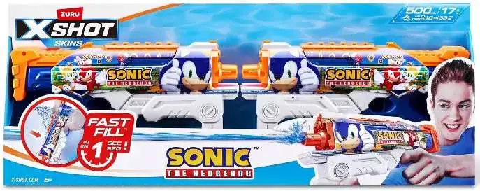 X-Shot Skins Hyperload Sonic the Hedgehog Exclusive Water Blaster 2-Pack