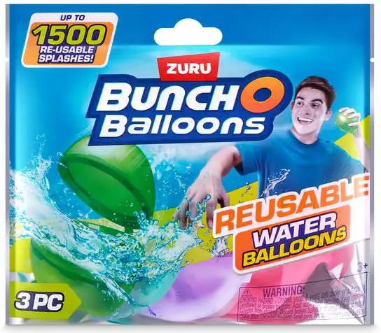 Bunch O Balloons Reusable Water Balloons 3-Pack [RANDOM COLORS]