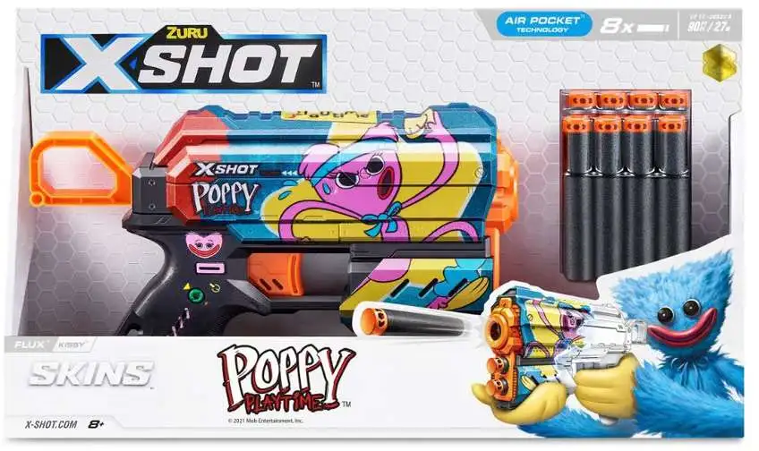 Poppy Playtime X-Shot Skins Flux Kissy Blaster [8 Darts]
