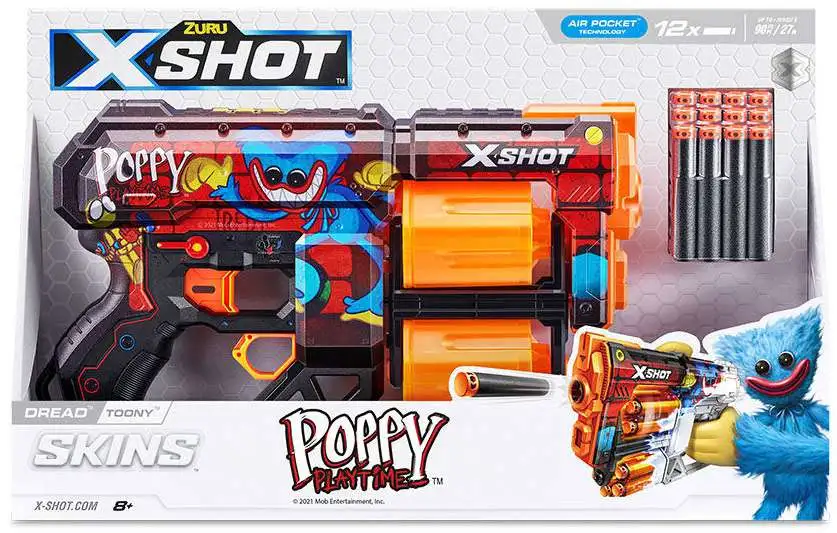 Poppy Playtime X-Shot Skins Dread Toony Blaster [12 Darts]