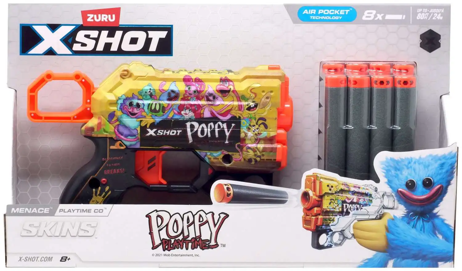 Poppy Playtime X-Shot Skins Menace Playtime Co Blaster 8 Darts