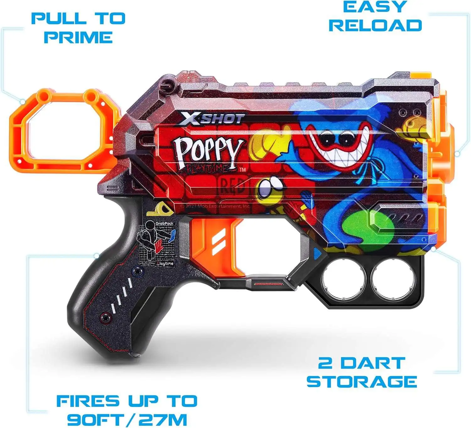 Poppy Playtime X-Shot Skins Dread Jumpscare Toony Blaster 2-Pack