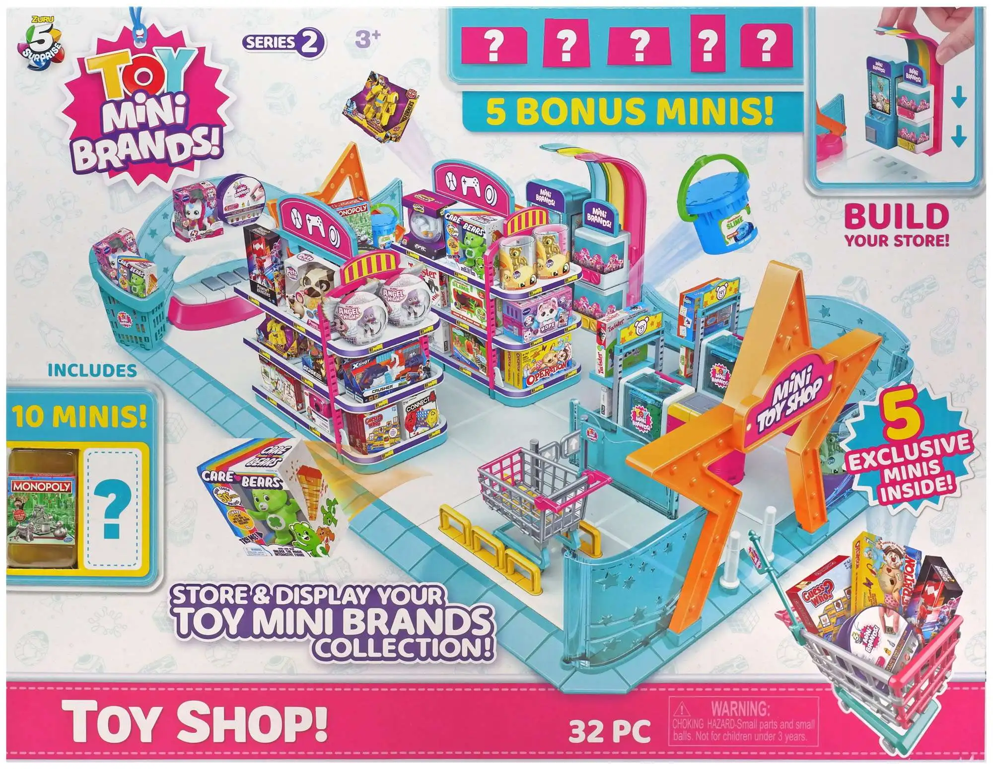 5 Surprise TOY Mini Brands Series 2 Toy Shop Store Display Playset 32  Pieces, Includes 5 Mystery Minis Zuru Toys - ToyWiz
