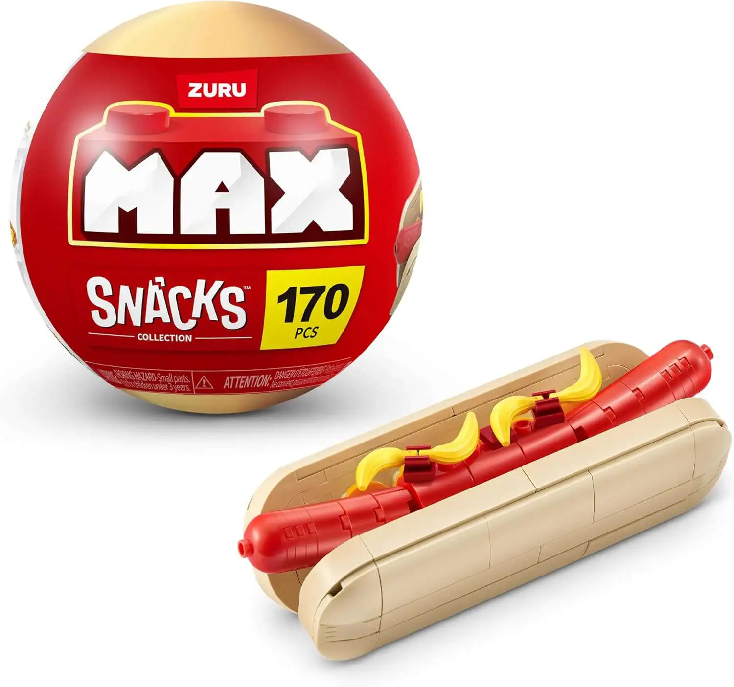 MAX Brick Construction Snacks Collection Hot Dog Set [170 Pieces]