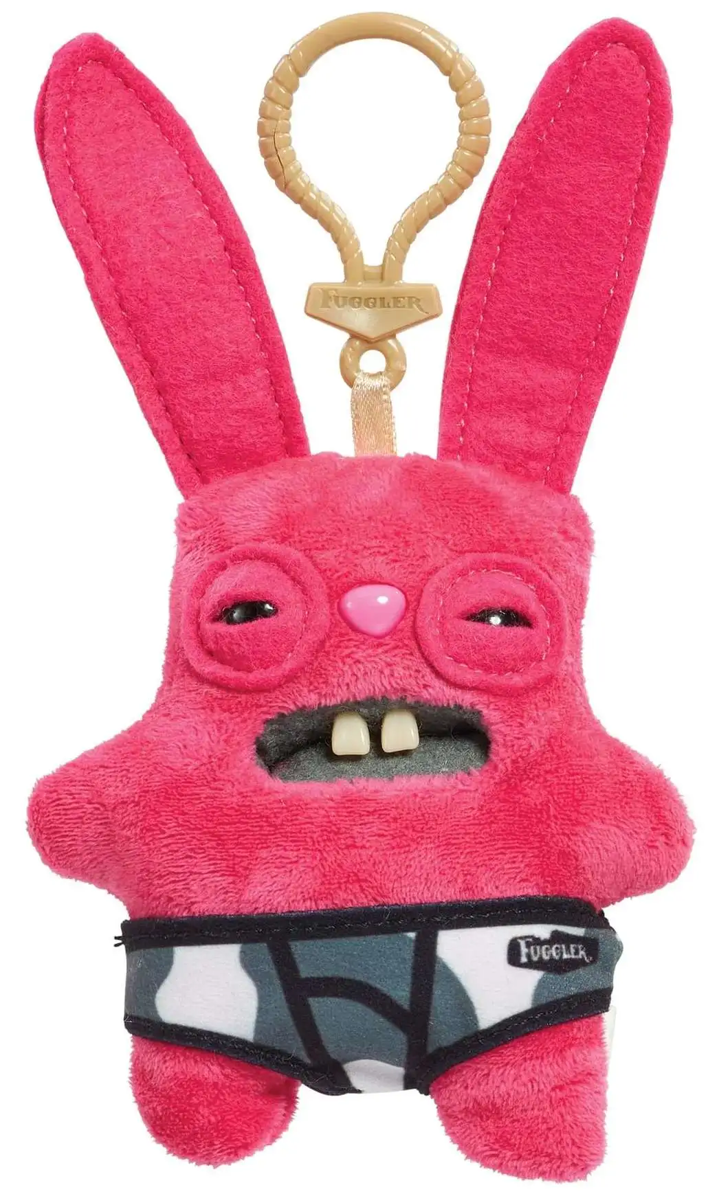 Fuggler Rabid Rabbit 4-Inch Plush Keyring [Pink]