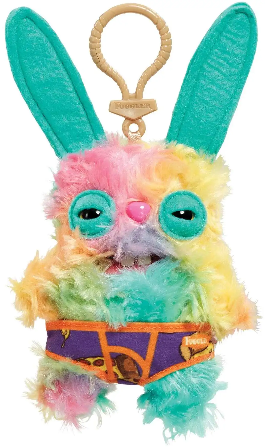 Fuggler Rabid Rabbit 4-Inch Plush Keyring [Tie-Dye]