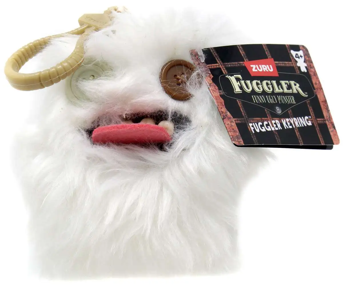 Fuggler White Oogah Boogah 4-Inch Plush Keyring