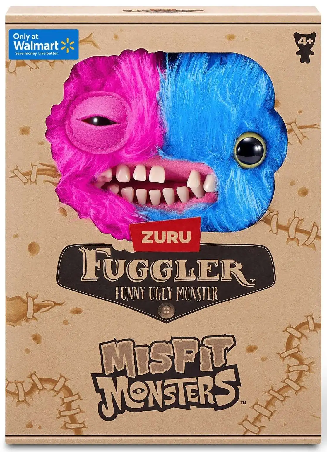 Fuggler Misfit Monsters Buttons Screech Exclusive 9 Plush Pink