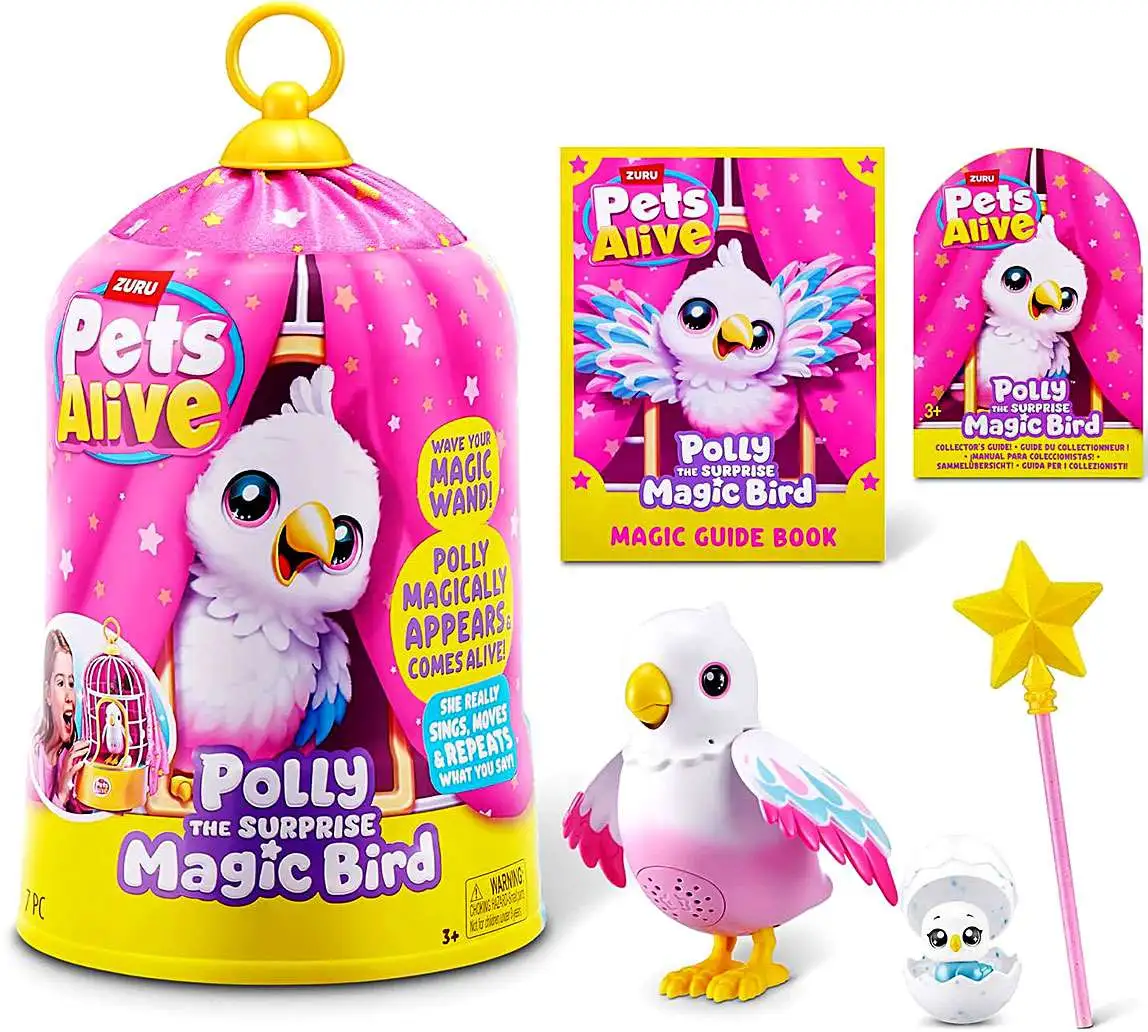 Pets Alive Polly the Surprise Magic Bird Interactive Talking Pet Figure