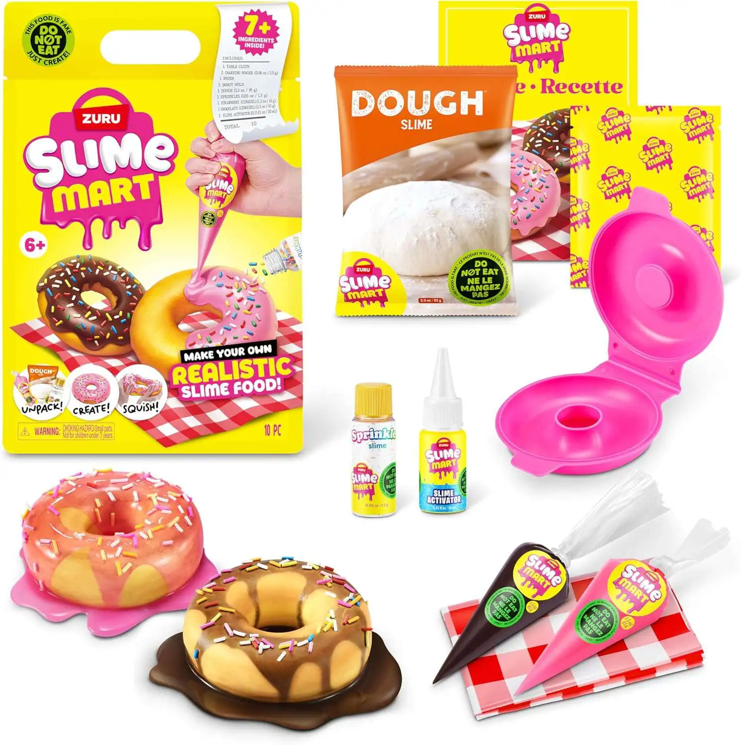 Slime Mart Small Bag Donuts Slime Kit [7+ Ingredients Inside! Make Your Own Realistic Slime Food!]