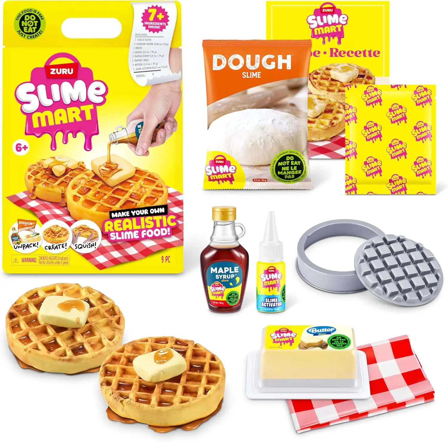 Slime Mart Small Bag Waffles Slime Kit [7+ Ingredients Inside! Make Your Own Realistic Slime Food!]