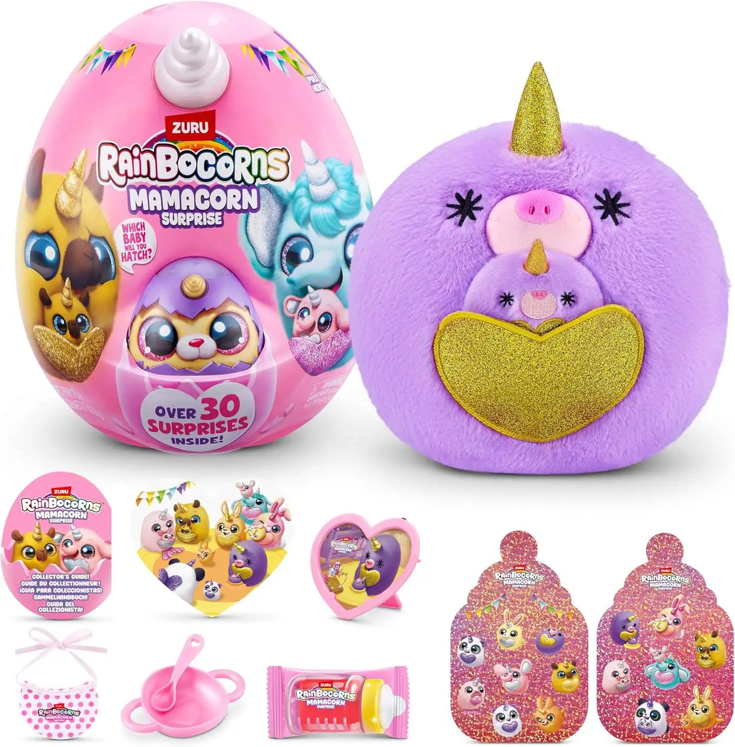 Rainbocorns Mamacorn Surprise MOLE Mystery Slow Rise Plush [Over 30 Surprises!]