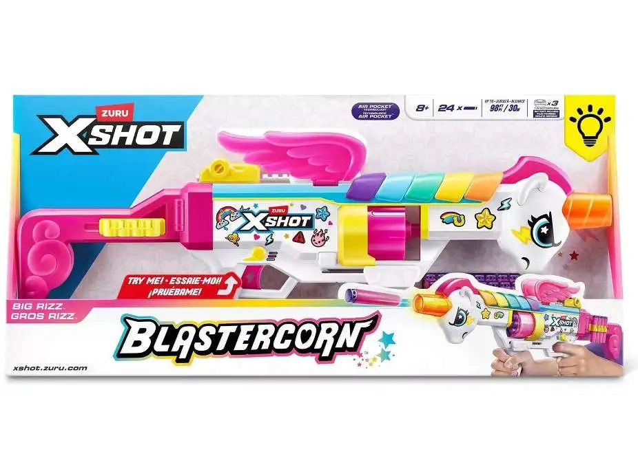 X-Shot Blastercorn Big Rizz Blaster 24 Darts Zuru Toys - ToyWiz