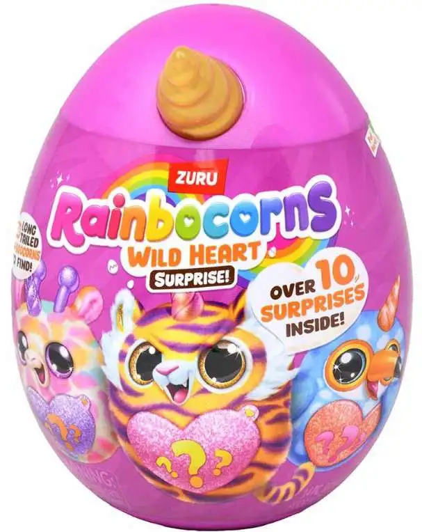 Rainbocorns Wild Heart Surprise! Mystery Egg Plush [1 RANDOM Plush, Over 10 Surprises!]