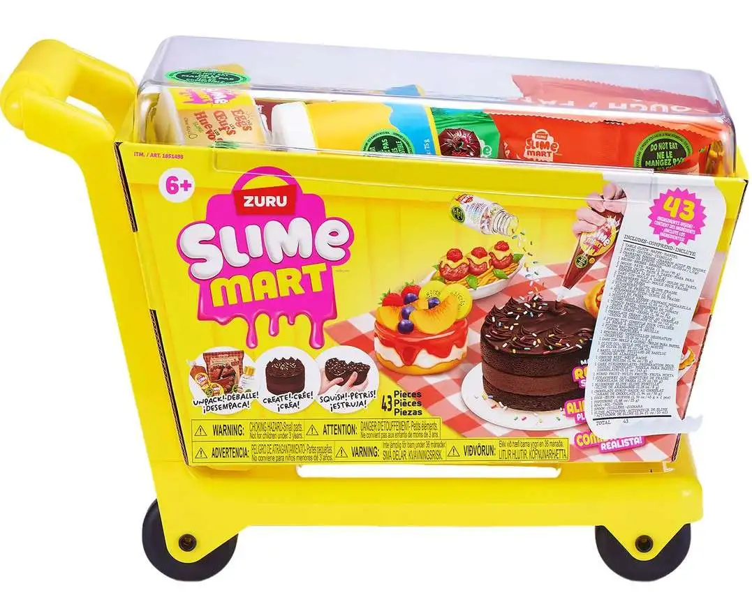 Slime Mart Shopping Cart Exclusive Slime Kit [43 Ingredients Inside! Make Your Own Realistic Slime Food!]