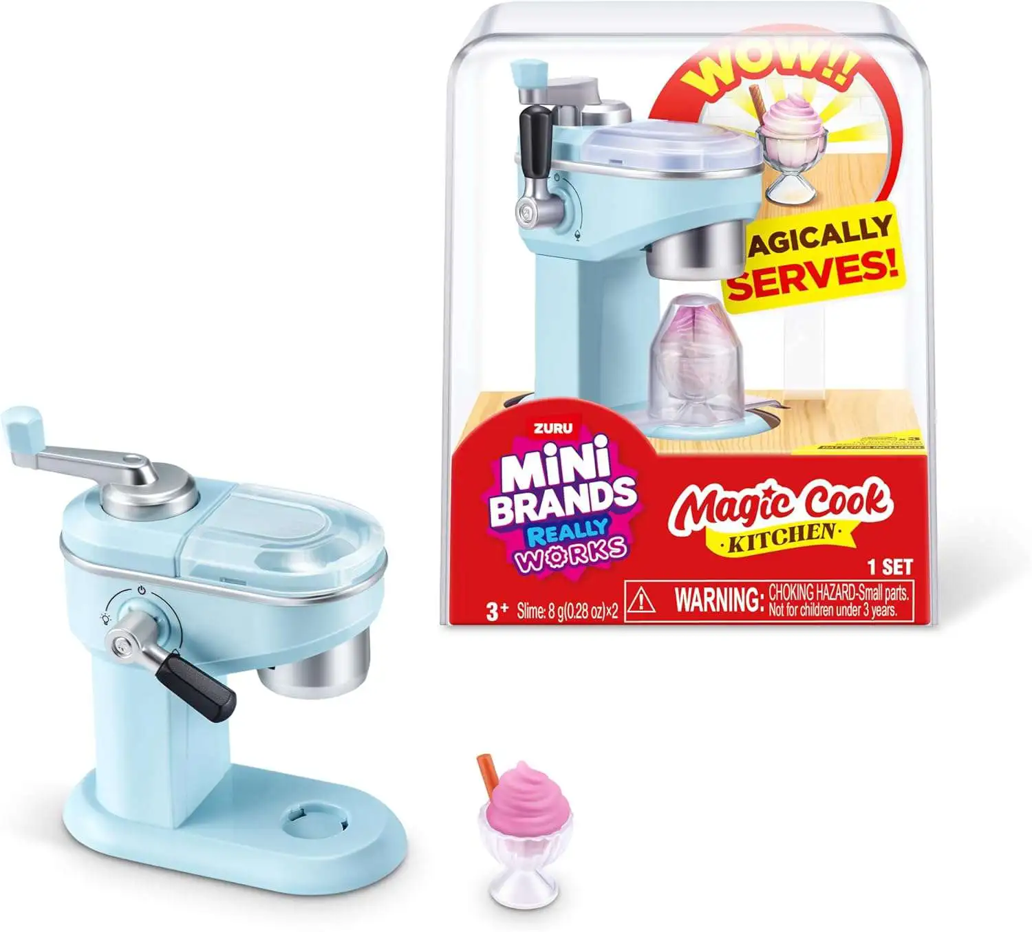 5 Surprise Mini Brands! Really Works Magic Cook Kitchen Ice Cream Maker Pack