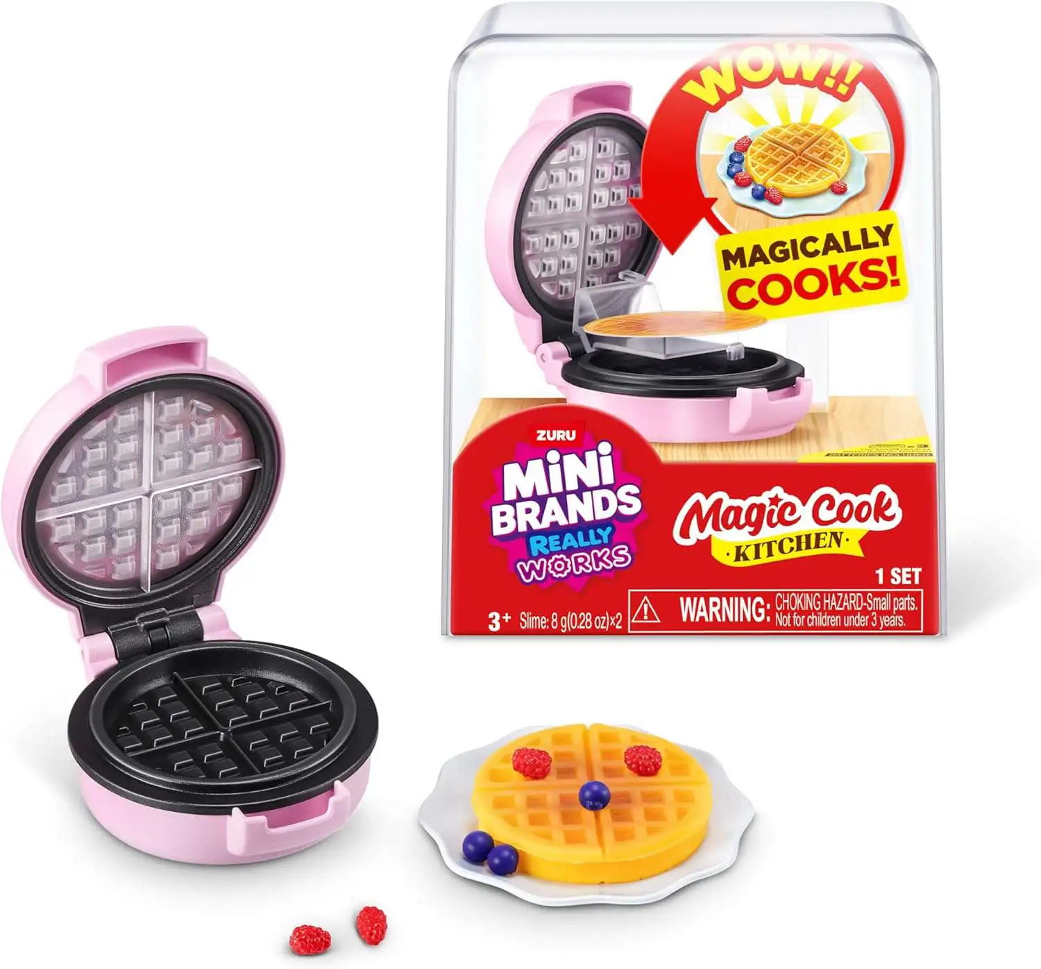 5 Surprise Mini Brands! Really Works Magic Cook Kitchen Waffle Maker Pack