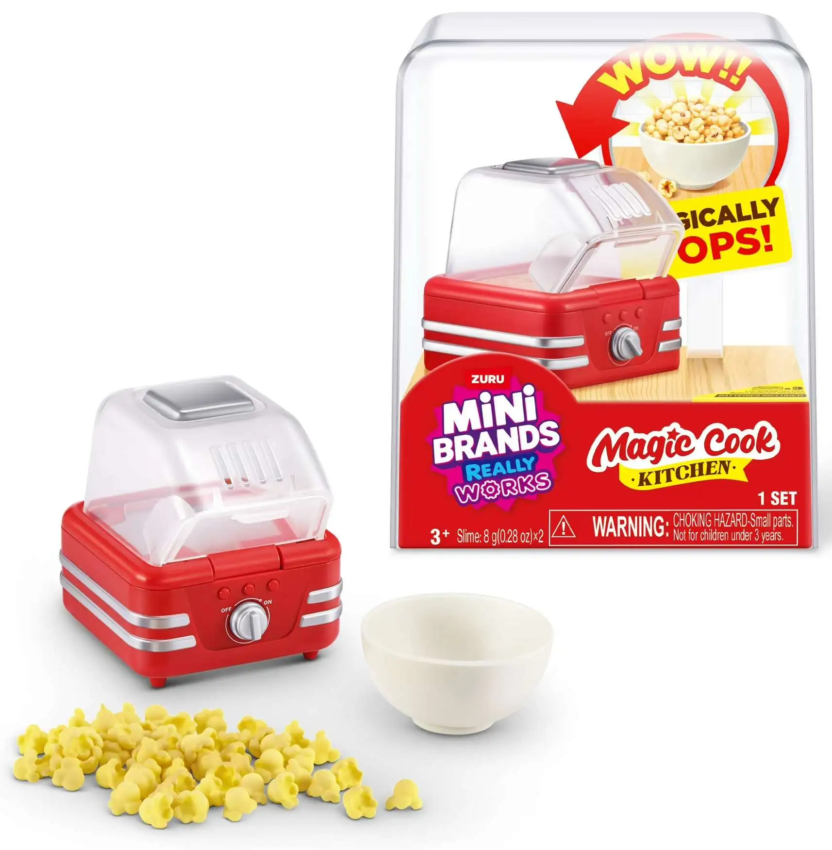 5 Surprise Mini Brands! Really Works Magic Cook Kitchen Popcorn Machine Pack