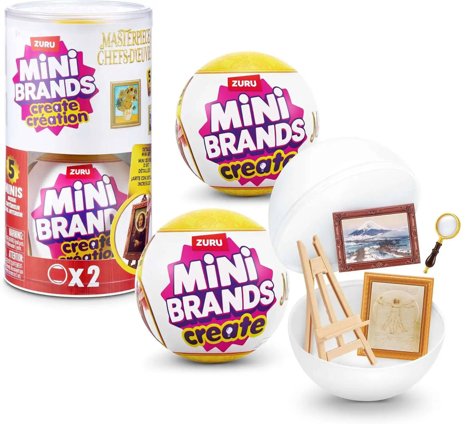 5 Surprise Mini Brands! Create Masterpieces LOT OF 2 Mystery Packs