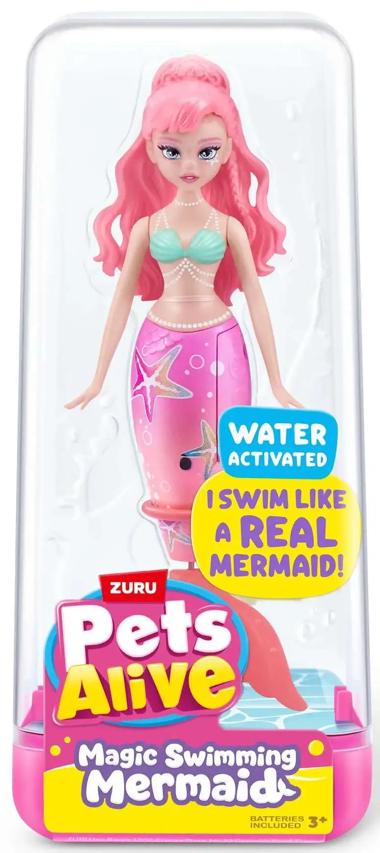 Pets Alive Magic Swimming Mermaid PINK & GREEN Outfit 5-Inch Figure [Swims Like a Real Mermaid!]