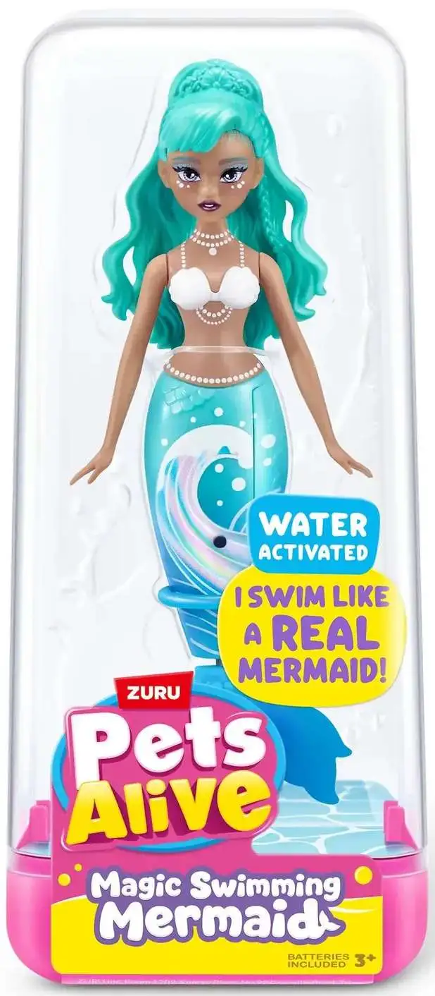 Pets Alive Magic Swimming Mermaid TEAL Outfit 5-Inch Figure [Swims Like a Real Mermaid!]
