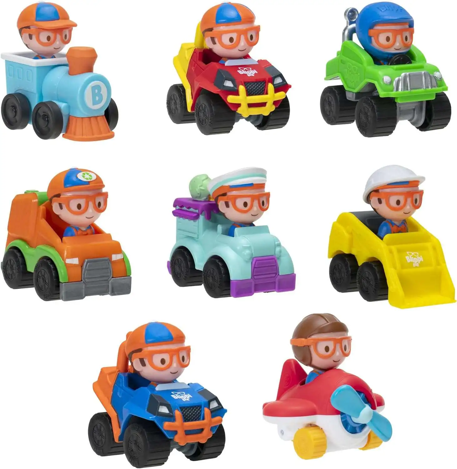 Blippi Mini Mobiles Multipack Mini Vehicle 8-Pack Set