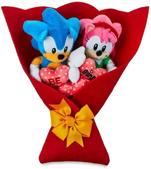 Sonic The Hedgehog 2024 Valentines Day Sonic Amy Plush Bouquet Ruz ToyWiz