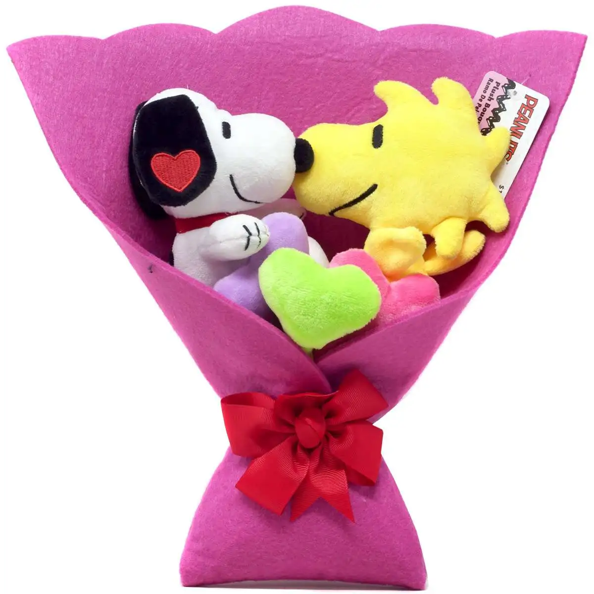 Peanuts 2025 Valentine's Day Snoopy & Woodstock 14-Inch Plush Bouquet 2-Pack