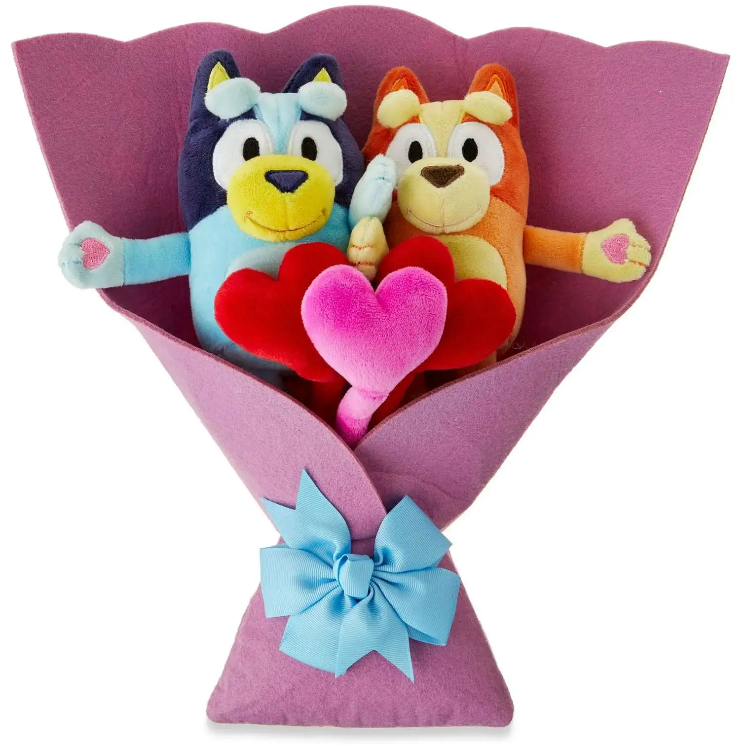 2025 Valentine's Day Bluey & Bingo 14-Inch Plush Bouquet 2-Pack