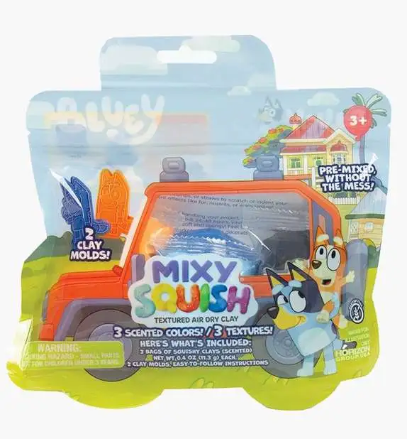 Bluey Mixy Squish Textured Air Dry Clay Activity Set