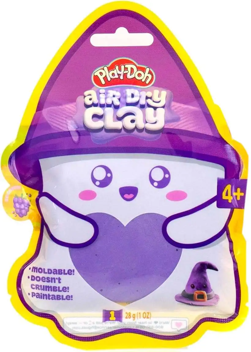 Play-Doh Halloween Air Dry Clay Purple 1 Oz [Grape Scent!]