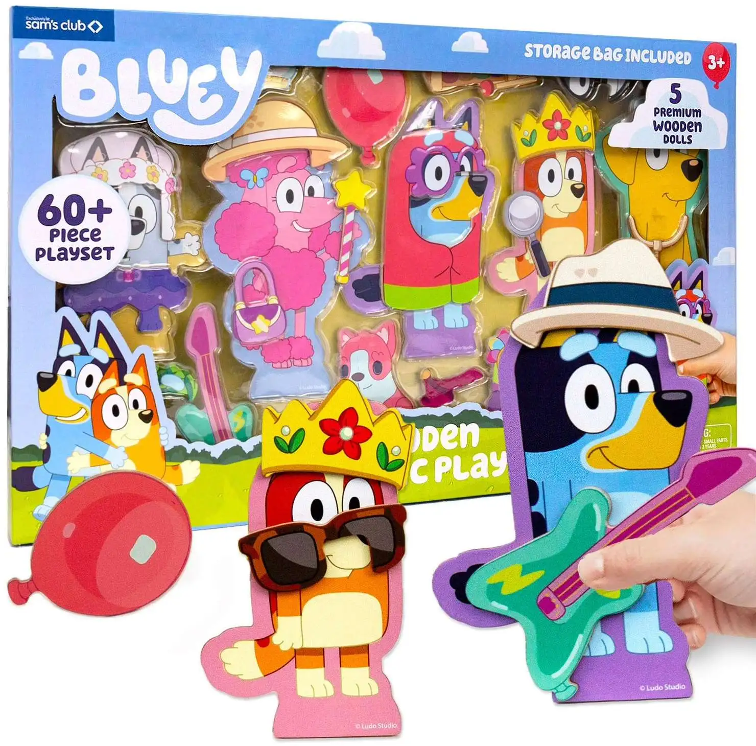 Bluey Wooden Magnetic Exclusive Playset