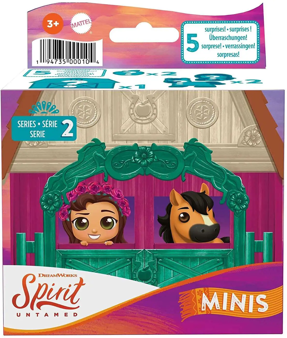 Spirit Untamed MINIS Precious Ponies Series 2 Mystery Pack [2 RANDOM Figures (Horse & Friend) & 3 Accessories (5 Surprises)]