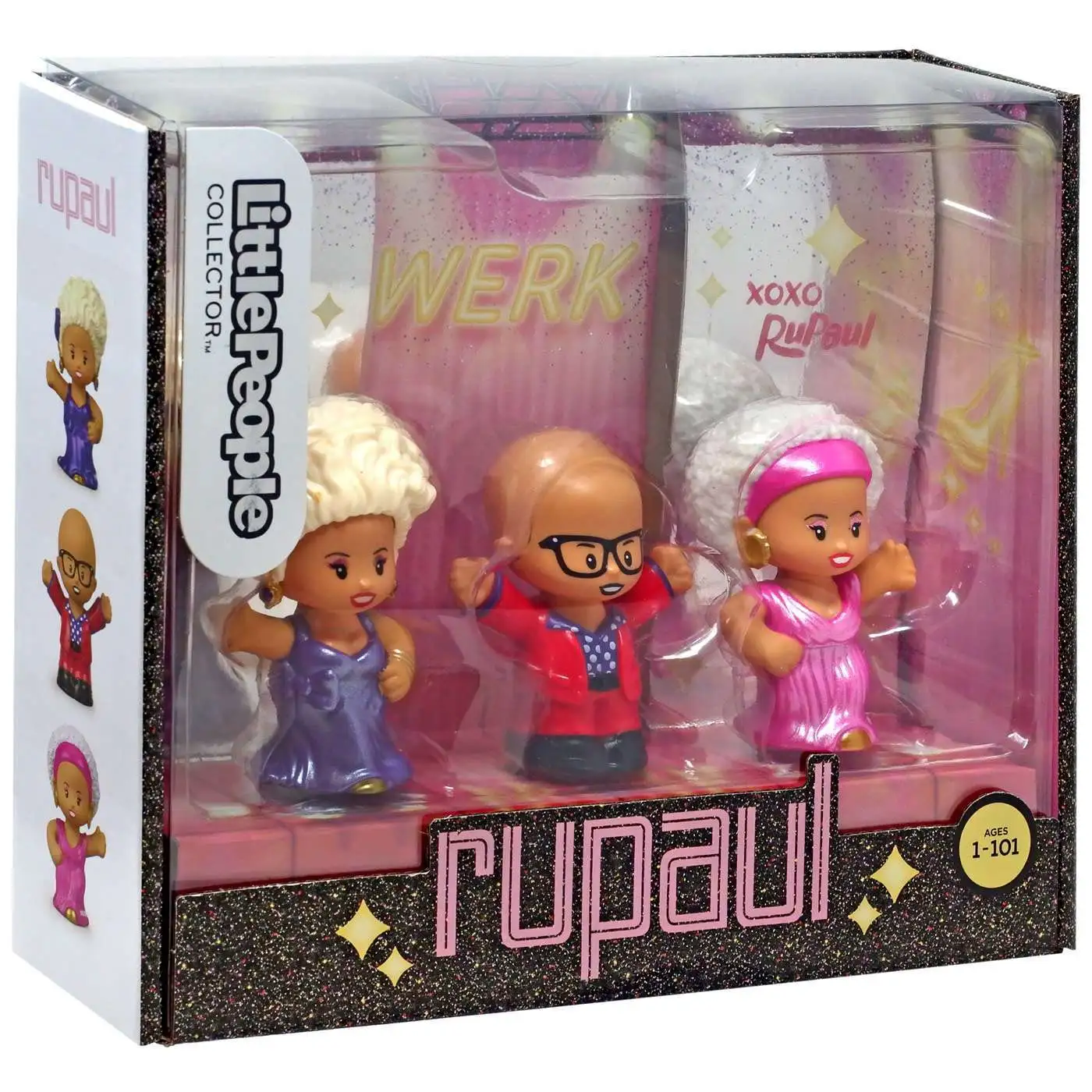 Fisher Price Little People Collector Series Rupaul Figure 3-Pack [Damaged Package]