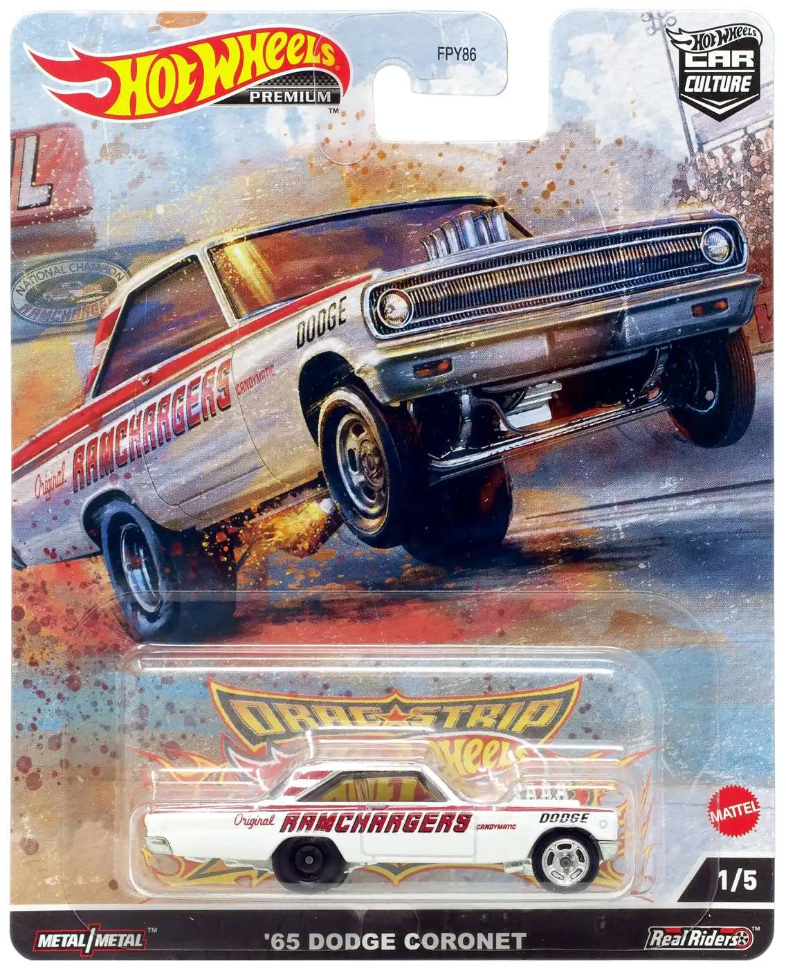 Hot Wheels Premium Car Culture '65 Dodge Coronet Die Cast Car #1/5