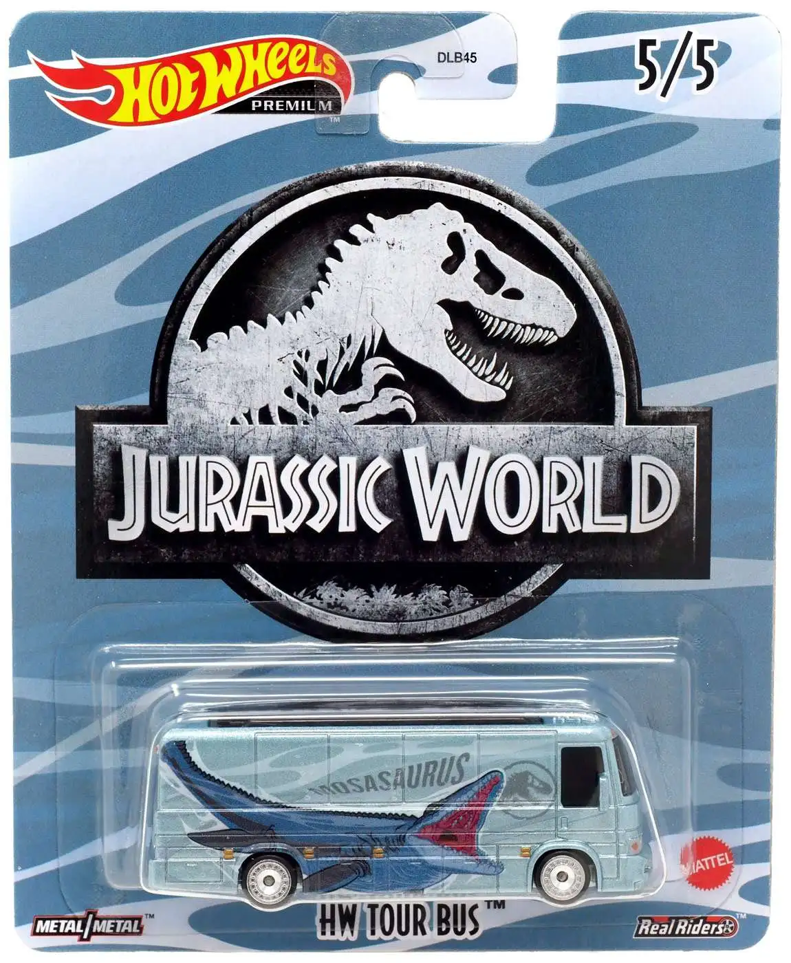 1/64 HOT WHEELS PREMIUM JURASSIC WORLD REAL RIDERS HW TOUR BUS 5/5