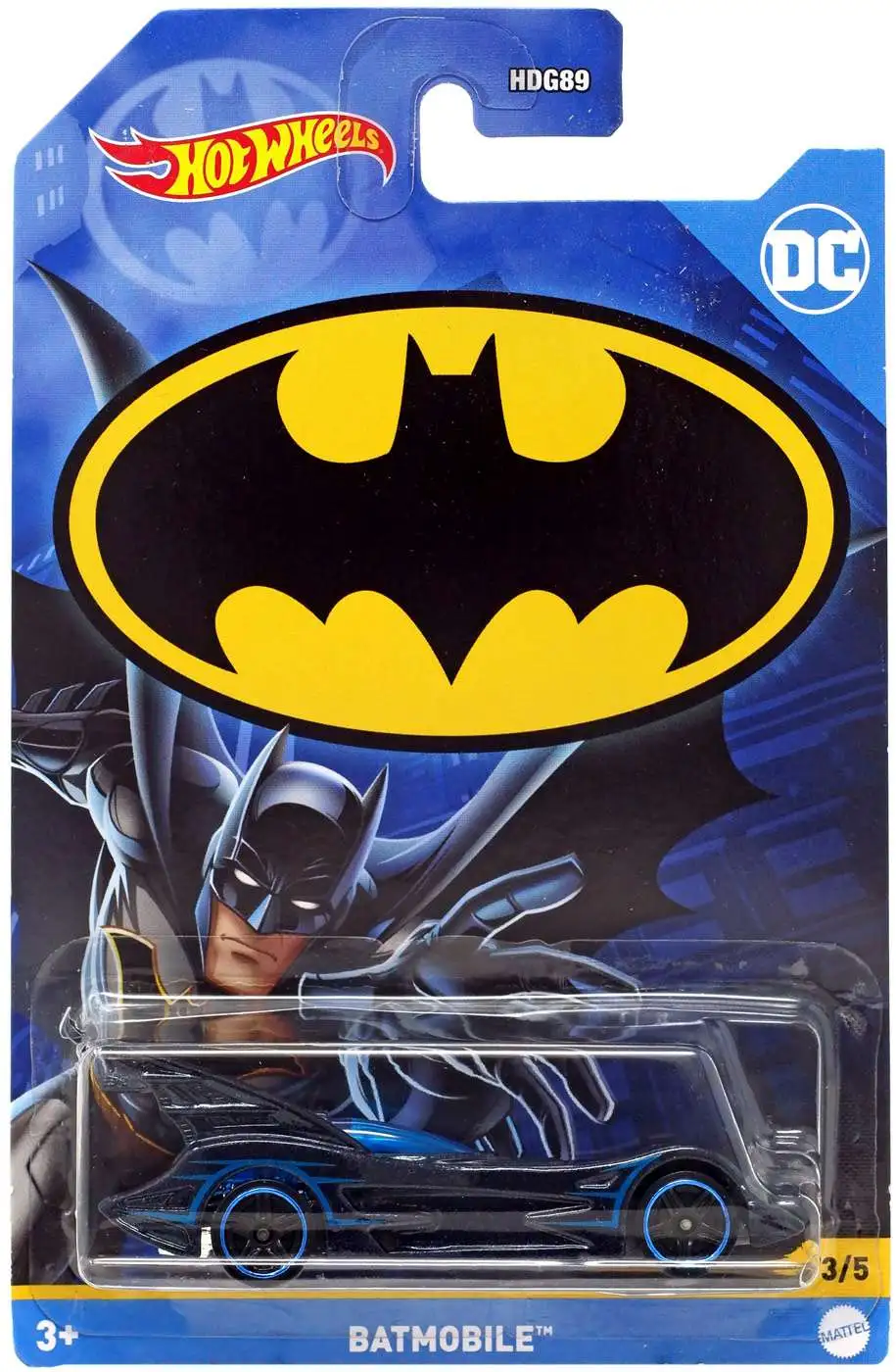 Hot Wheels DC Batmobile Diecast Car 35 Blue Mattel Toys - ToyWiz, image size:915x1400