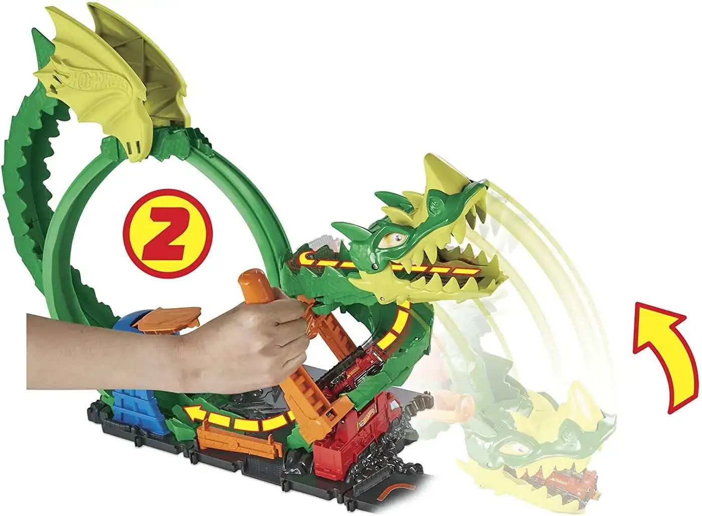 Hot Wheels City Dragon Drive Firefight 164 Track Set Mattel Toys